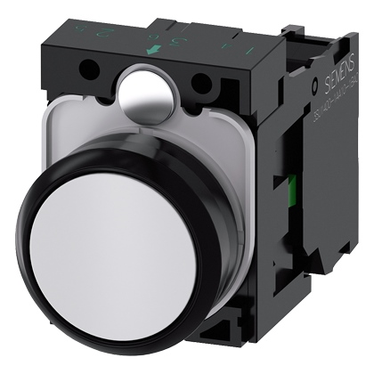Siemens poga balta 1NO, nokomplektēta, 3SU1100-0AB60-1BA0 cover photo