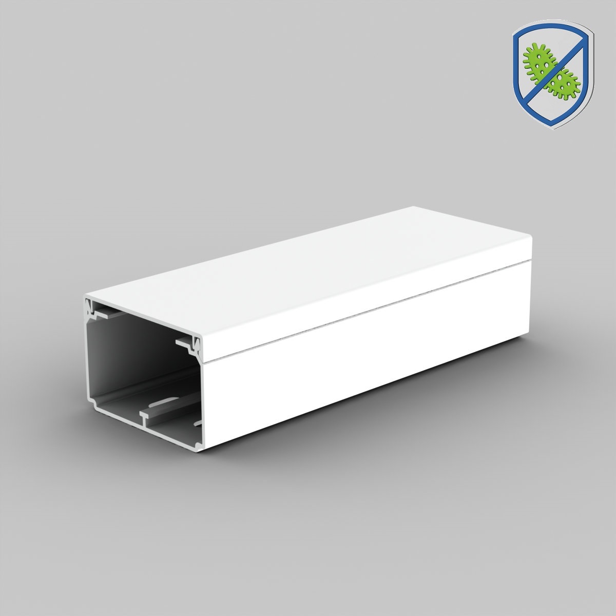 Kopos kabeļu kanāls LH 60x40mm aizsargplēvē balts halogēnbrīvs antibakteriāls, LH 60X40HF HD cover photo