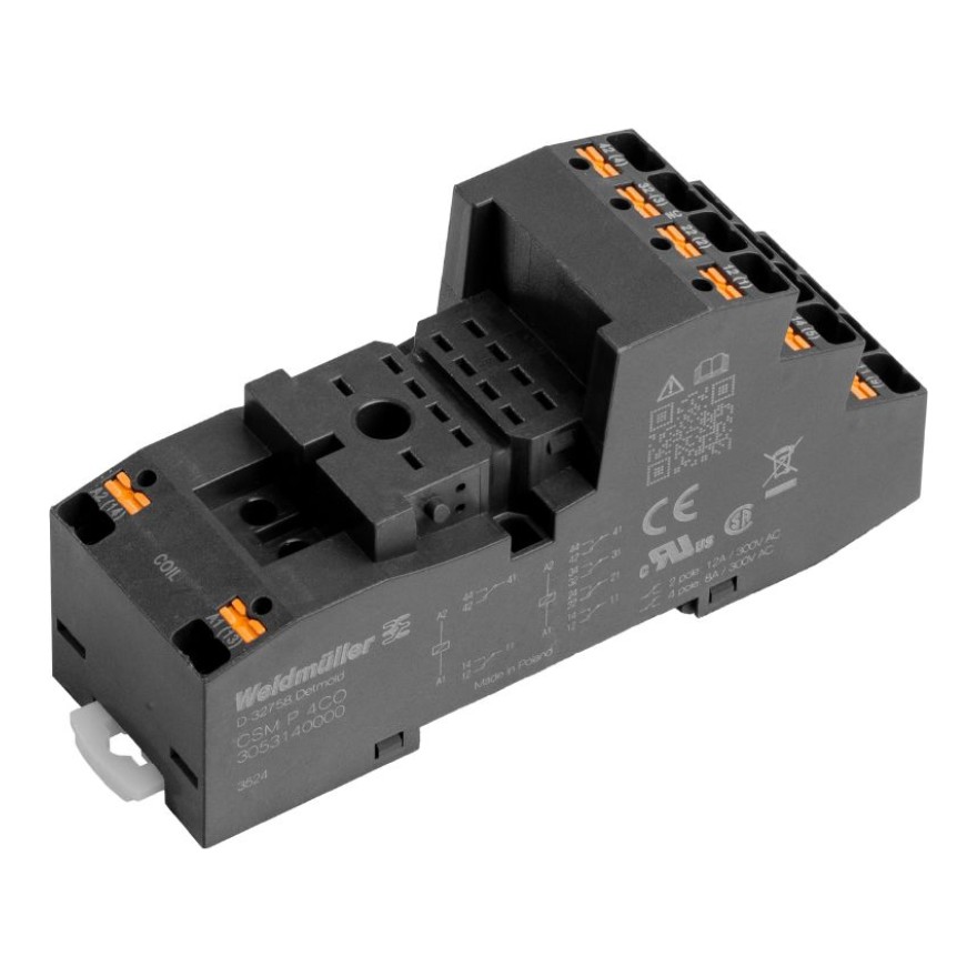 Weidmuller CRM Releju pamatne 4CO 8A Push-In, 3053140000 cover photo