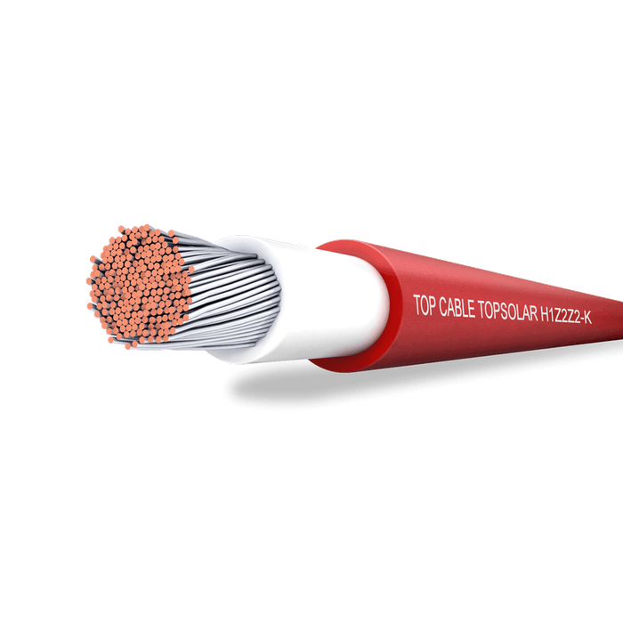 Top Cable kabelis H1Z2Z2-K 1x6mm2 1kV sarkans saules PV paneļiem TOPSOLAR (500m), 5601006.RR500. cover photo