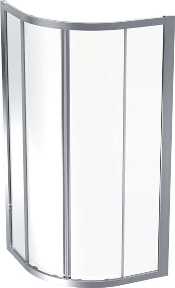 Geberit GEO ieapaļa stūra dušas kabine: 87.5-90x87.5-90x190cm, R550, sudraba krāsas / Caurspīdīgs stikls, 560.121.00.2 cover photo