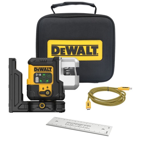 DeWALT Multilīniju lāzeris USB-C zaļš 3x180°, DCLE14301GB-XJ cover photo