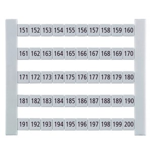 Weidmuller spaiļu marķējums ar cipariem (151-200) 5x5mm, DEK 5 FW 151-200 (500.gab/iep.), 0473460151 cover photo