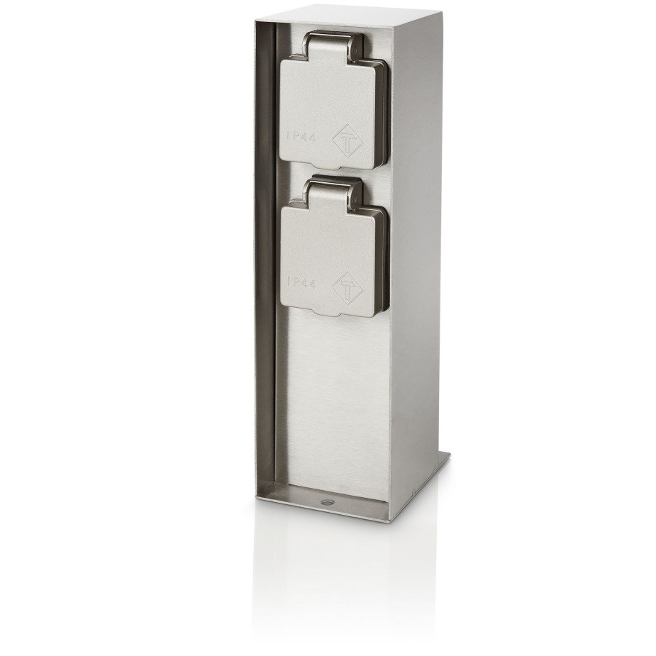 Philips dārza kontaktligzdu stabiņš IP44 inox Rock side-earthing related, 915004203801 cover photo