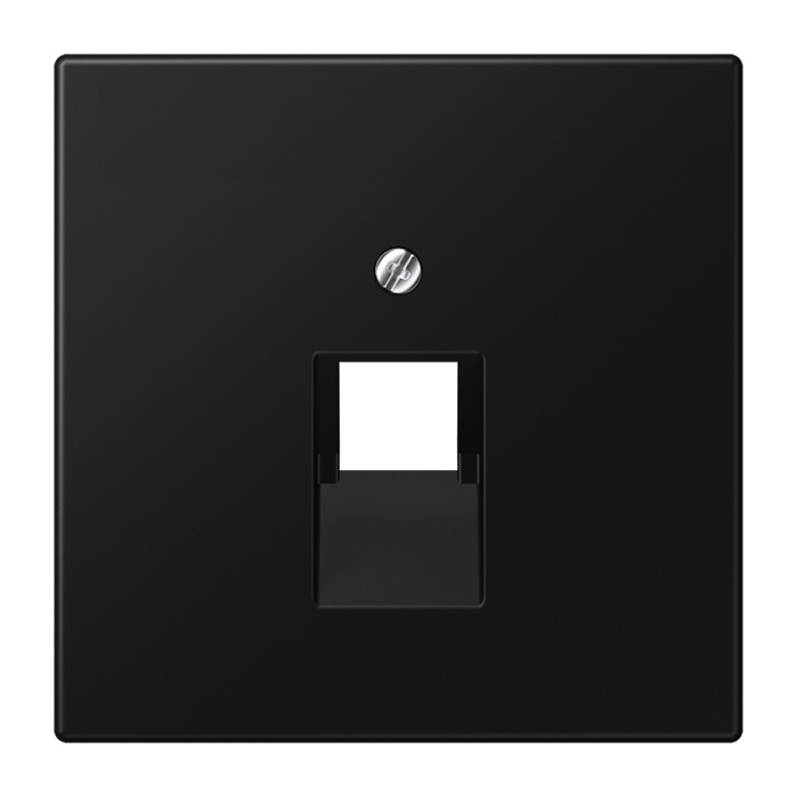 Jung centralplate datu ligzdai 1xRJ45 melna matēta LS, LS969-1UASWM cover photo