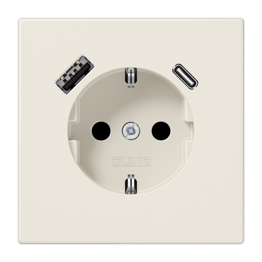Jung kontaktligzda z/a +2xUSB A+C 3A bēša LS, LS1520-15CA cover photo