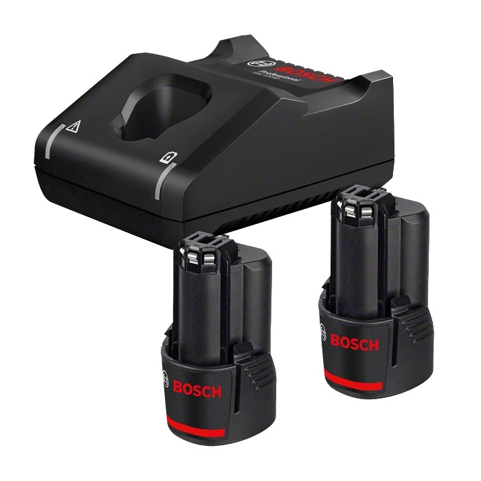 Bosch akumulatoru komplekts GBA 12V 2x2Ah + lādētājs GAL 12V-40, 1600A019R8 cover photo