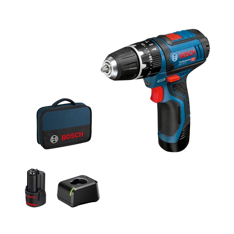 Bosch triecienurbjmašīna 30 Nm GSB 12V-15 (2x2.0Ah akum.), 06019B690H cover photo