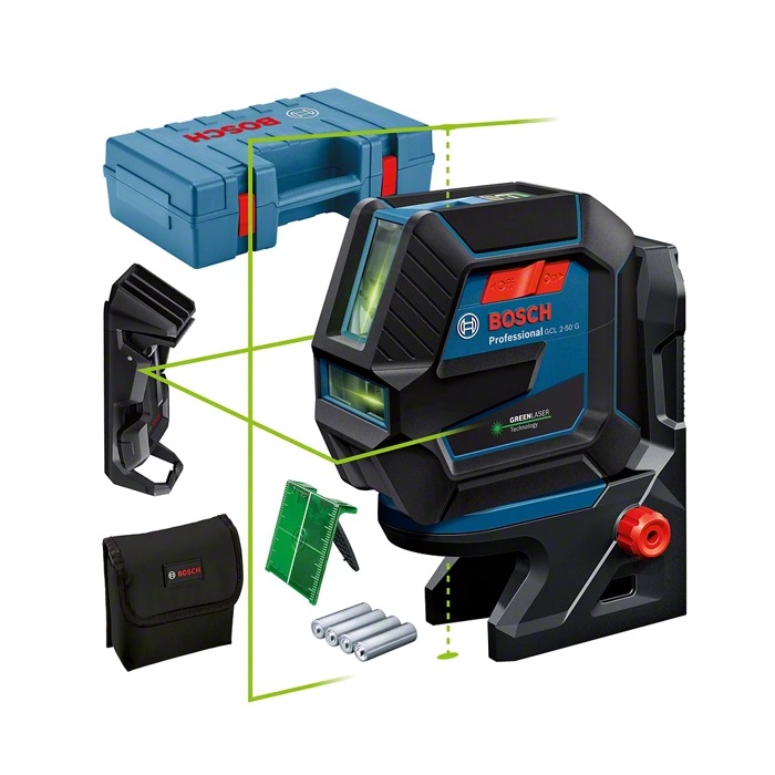 Bosch līniju lāzeris GCL 2-50 G + rotējošais stiprinājums RM 10 + DK 10, 0601066M02 cover photo