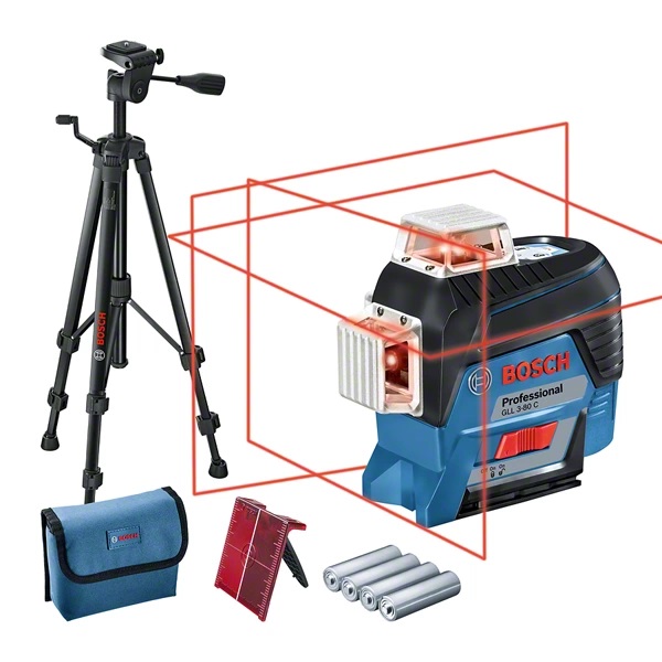 Bosch krustlīniju lāzeris GLL 3-80 C (ar 4xbaterijām AA) statīvs, 0601063R01 cover photo
