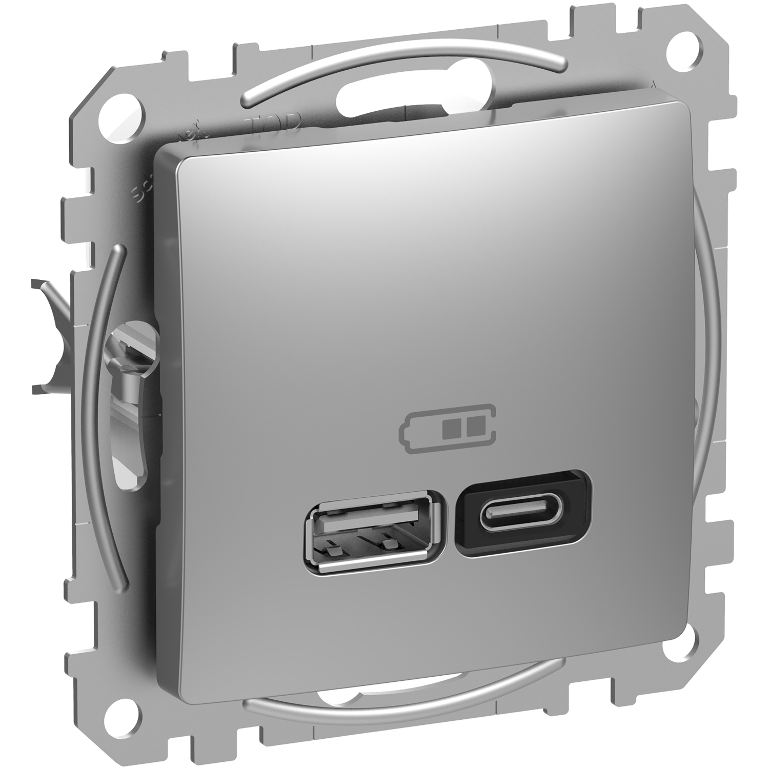 Schneider Electric USB lādētājs A 1.5A + C 3A 45W PD alumīnijs Sedna Design, SDD113404 cover photo