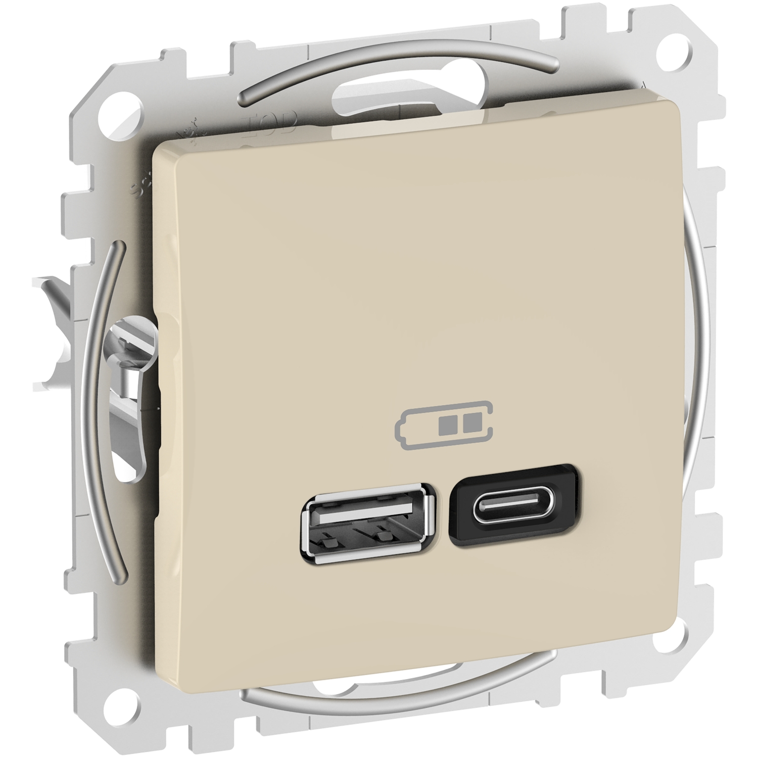 Schneider Electric USB lādētājs A 1.5A + C 3A 45W PD bēšs Sedna Design, SDD112404 cover photo