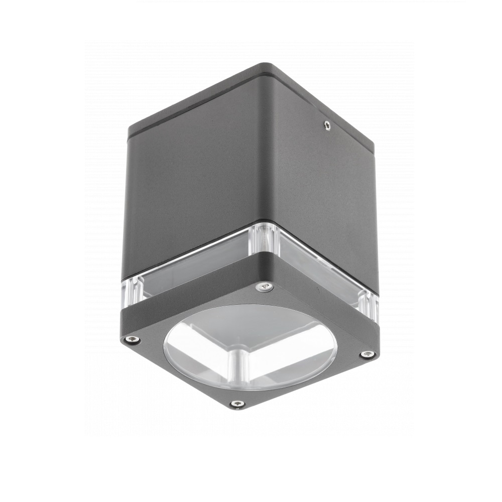 GTV griestu armatūra RIVEN max. 35W 90x90x130mm IP54 alumīnija melns, OS-RIV102KWG-30 cover photo