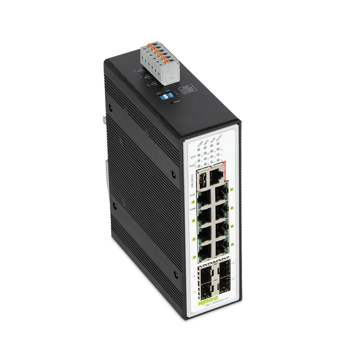 Wago rūpn. Switch 8x1000BASE-T; 4x1000BASE-SX/LX, 852-1505/000-001 cover photo