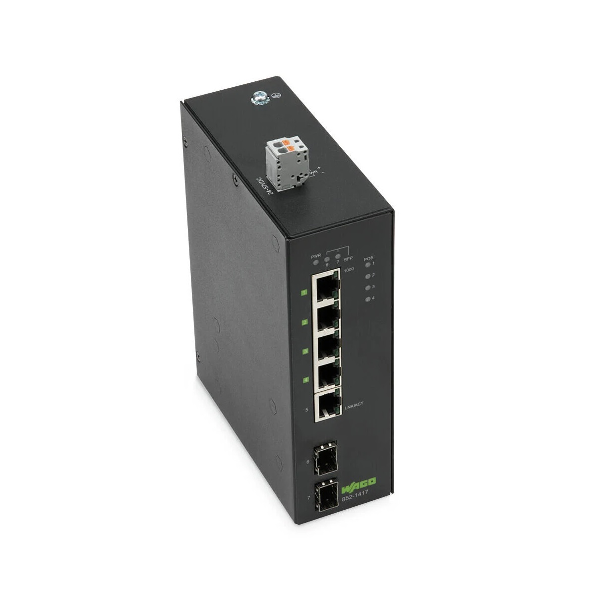 Wago rūpniecības Eco Switch 5x1000BASE-T 2x1000BASE-SX, 852-1417 cover photo