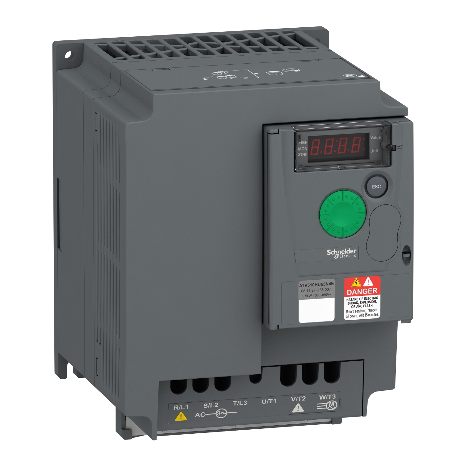 Schneider Electric frekvences pārveidotājs 3/3 fāzes 5.5kW 400V 12.6A ATV310, ATV310HU55N4E cover photo