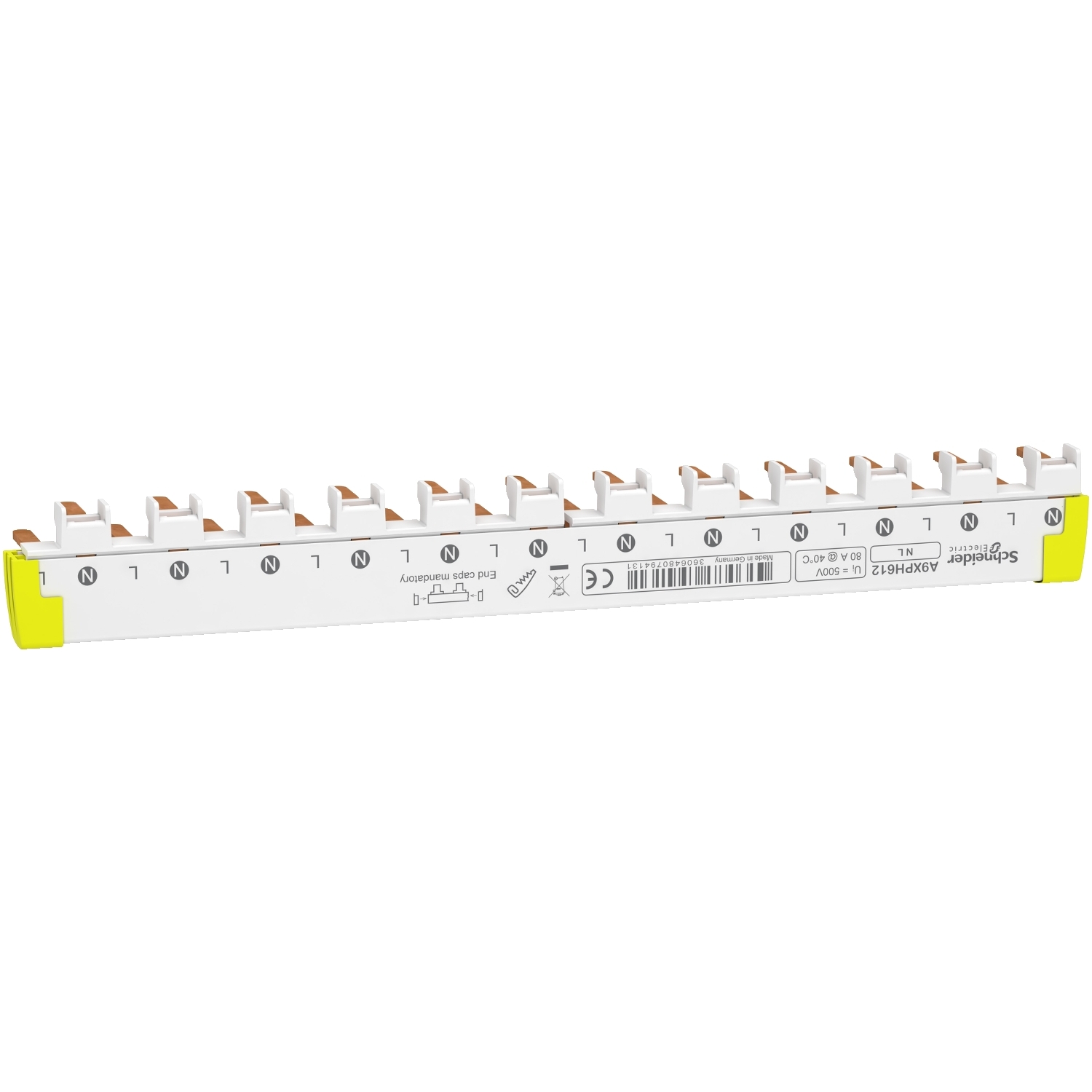 Schneider Electric ķemmveida kopne 12mod 1L+N 9mm 80A Acti9, A9XPH612 cover photo