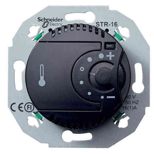Schneider Electric istabas termoregulators z/a 5...30°C (meh.) melns RENOVA, WDE011624 cover photo