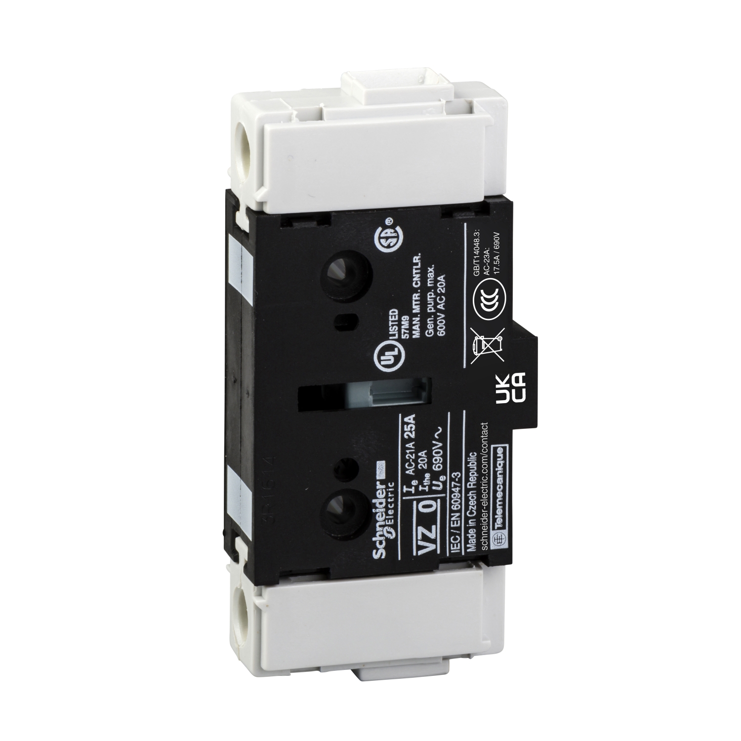 Schneider Electric palīgkontakts priekš V2, 40A no sāna TeSys Vario, VZ2 cover photo
