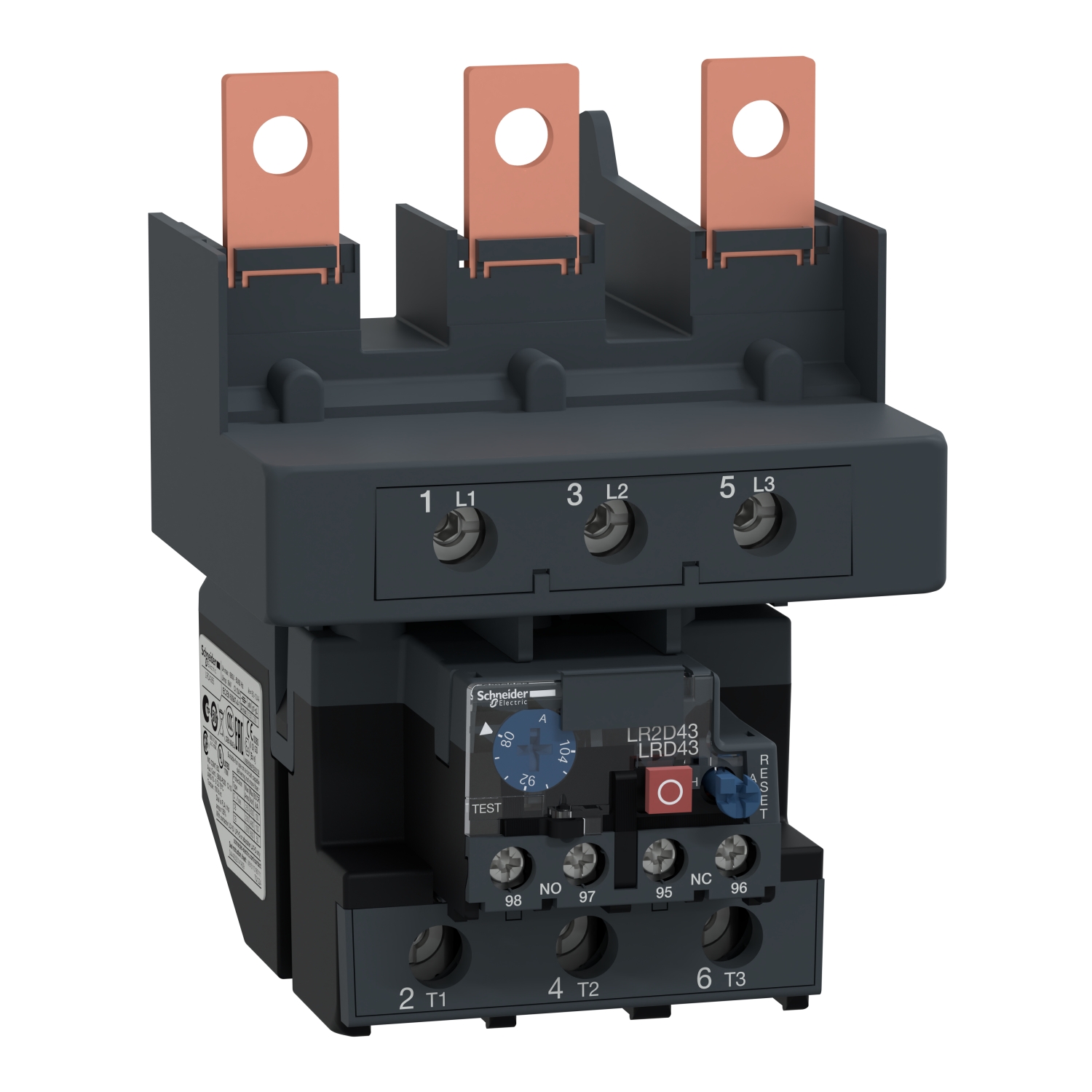 Schneider Electric termorelejs 80-104A TeSys D, priekš LC1D115..150 kontaktoriem, LRD4365 cover photo