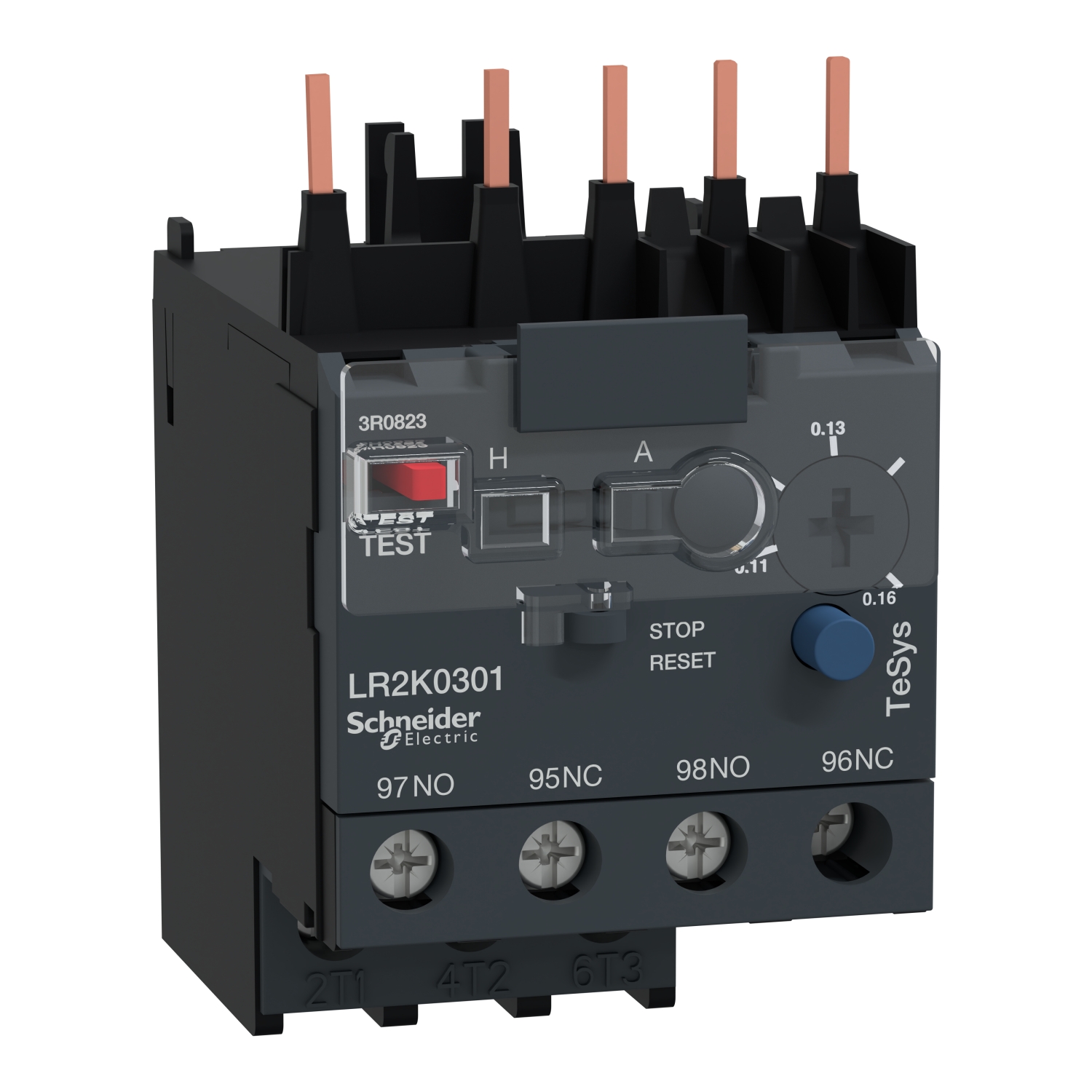 Schneider Electric termorelejs 0.11-0.16A TeSys K, priekš LC1K kontaktoriem, LR2K0301 cover photo