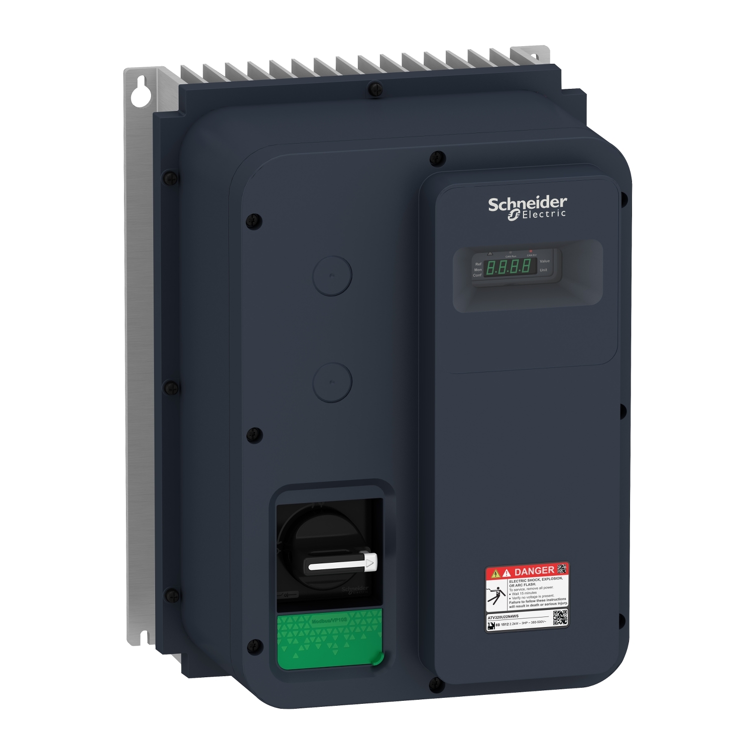 Schneider Electric frekvences pārveidotājs 3/3-fāžu 4kW 400V IP65 ar slēdzi Altivar ATV320, ATV320U40N4WS cover photo