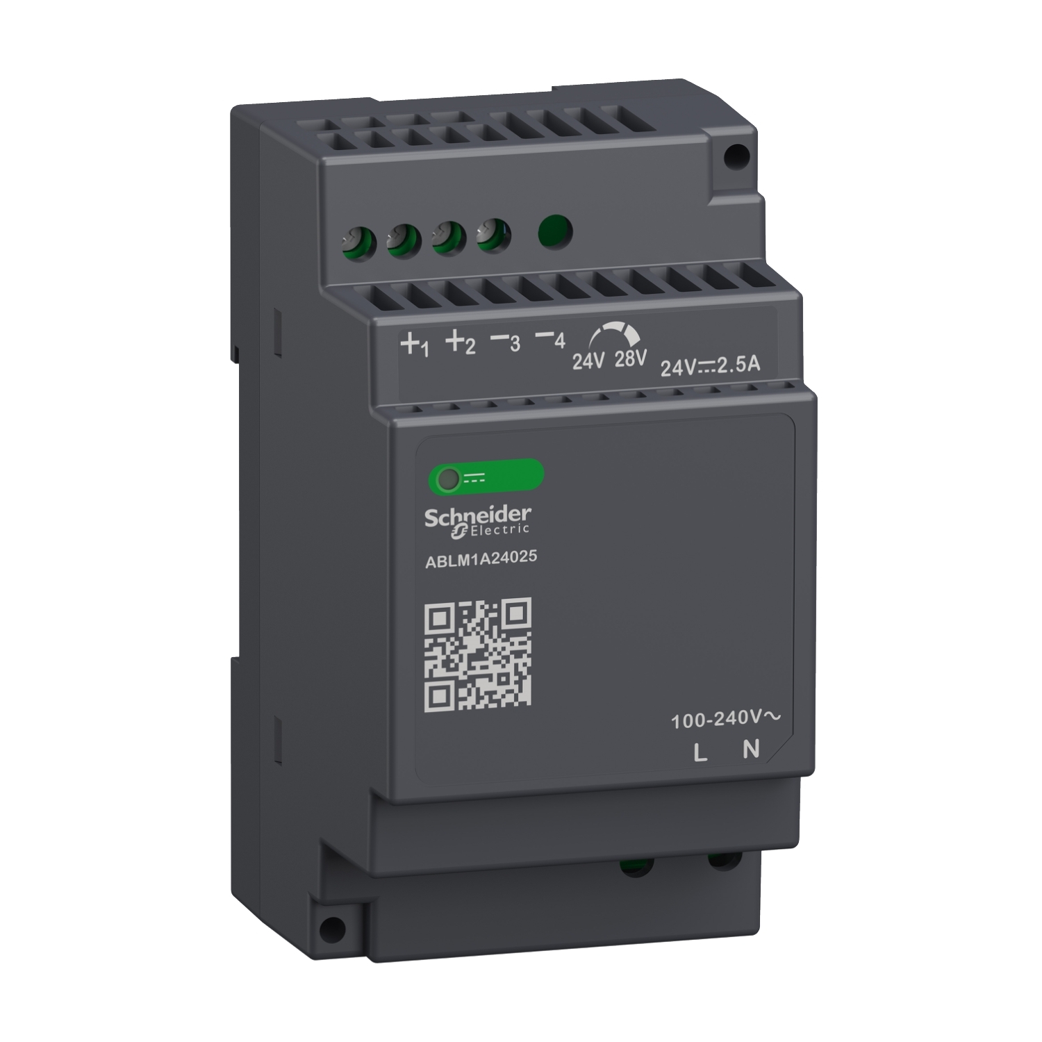 Schneider Electric līdzstrāvas barošanas bloks 230VAC/24VDC 2.5A 60W, ABLM1A24025 cover photo