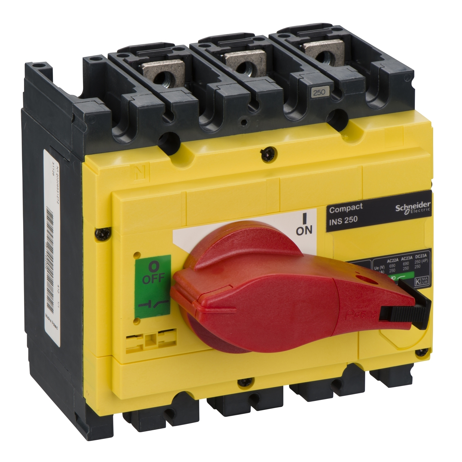 Schneider Electric slodzes slēdzis 132kW 250A (AC-23) 30kA 3P ar rokturi Compact INS250, 31126 cover photo