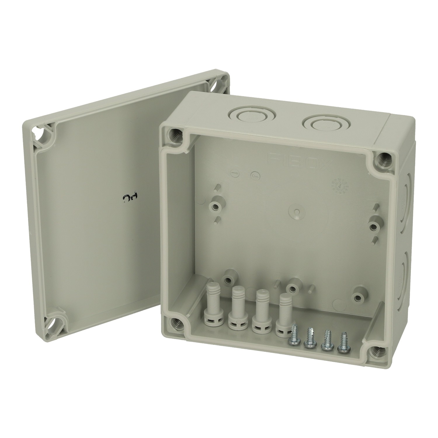 Fibox nozarkārba v/a 130x130x60mm PC RAL7035 IP66, 6016307 cover photo