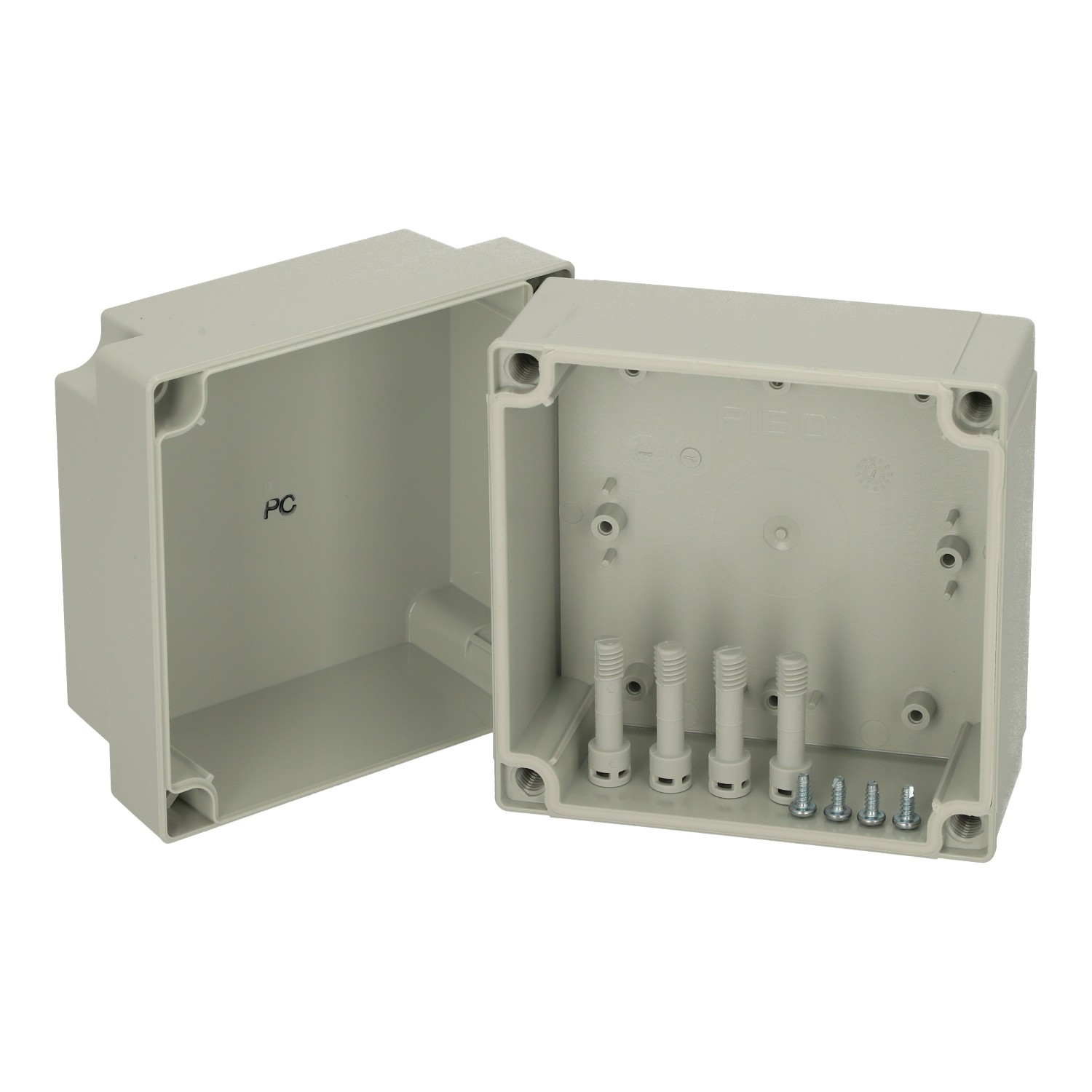 Fibox nozarkārba v/a 130x130x100mm PC RAL7035 IP66, 6011309 cover photo