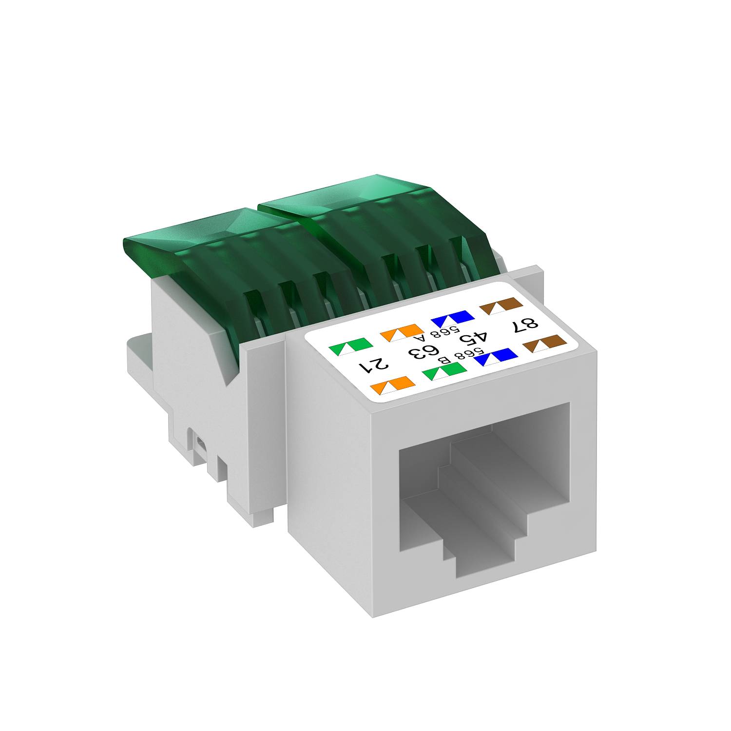 OBO Betterman datu ligzdas modulis 1xRJ45 Cat5e neekranēts Rapid 45, 6117337 cover photo
