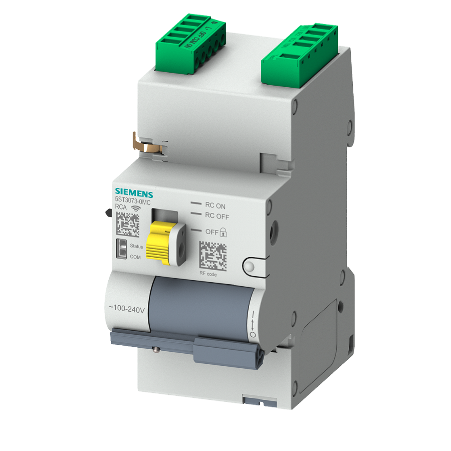 Siemens attālināti vadāma motorizēta piedziņa ar RCD/IR testu 100-240VAC priekš Siemens dIN prod., 5ST3073-0MC cover photo
