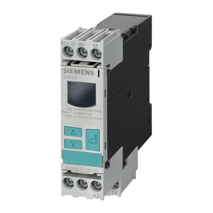 Siemens digitāls sprieguma relejs 17-275V AC/DC, 0.1-20S, 1CO, 3UG4633-1AL30 cover photo