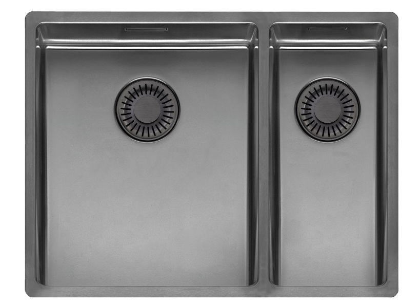 Reginox virtuves izlietne New York Comfort 34x40+18x40 (L), 1.5 bļoda, 580x440mm, gun metal II, R39205 cover photo