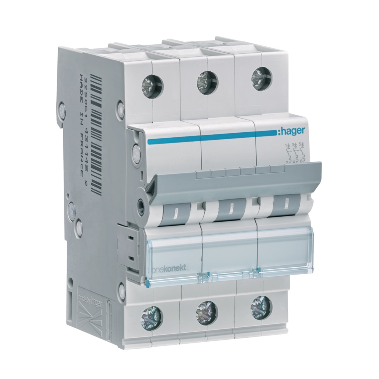 Hager automātiskais slēdzis 3P C25A 6kA MCN325, MCN325 cover photo