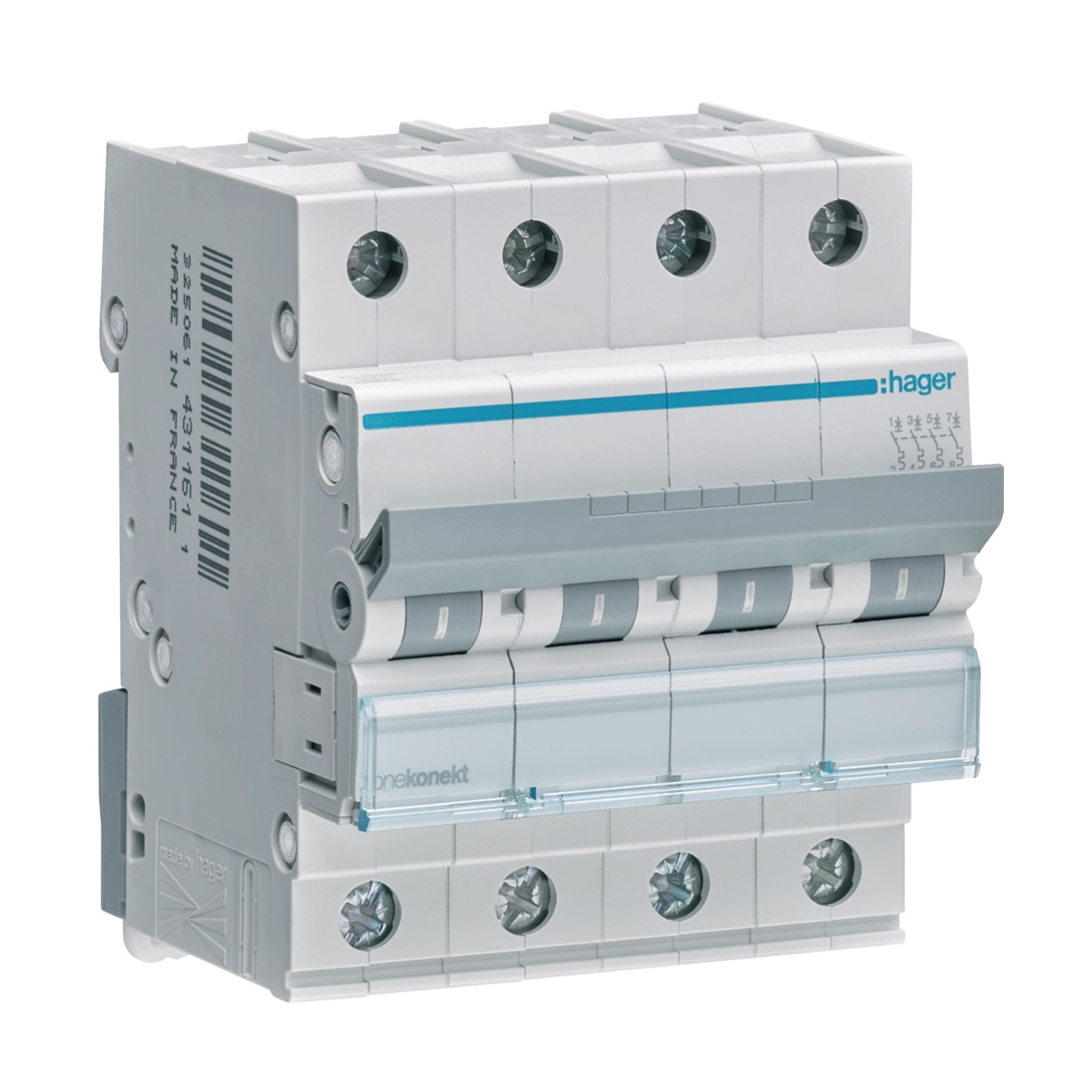 Hager automātiskais slēdzis 4P B40A 6kA MBN440, MBN440 cover photo