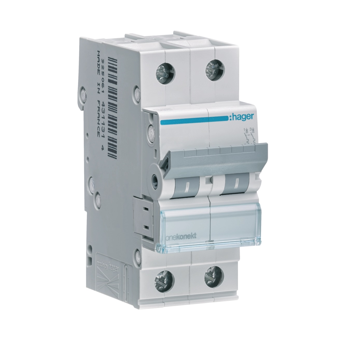 Hager automātiskais slēdzis 2P B50A 6kA MBN250, MBN250 cover photo
