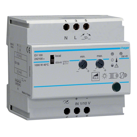 Hager DIN gaismas regulators 20-1000W R, EV100 cover photo