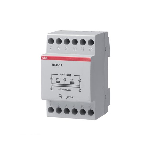 ABB zvana transformators 230/4-8-12VAC 40VA TM40/12, 2CSM228775R0802 cover photo