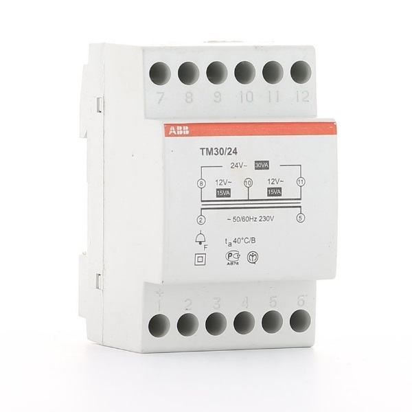 ABB zvana transformators 230/4-8-12VAC 30VA TM30/12, 2CSM228755R0802 cover photo