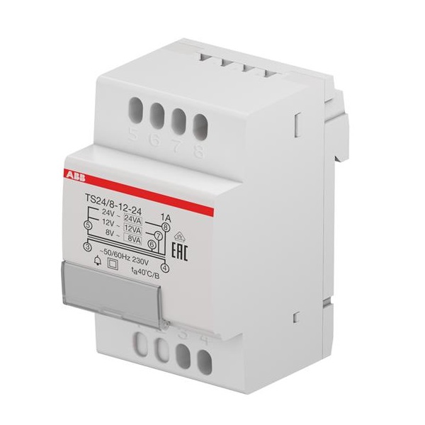 ABB zvana transformators 230/8-12-24VAC 24VA TS24/8-12-24, 2CSM228695R0812 cover photo