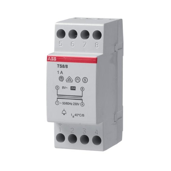 ABB zvana transformators 230/8VAC 8VA TS8/8ES, 2CSM228595R0812 cover photo