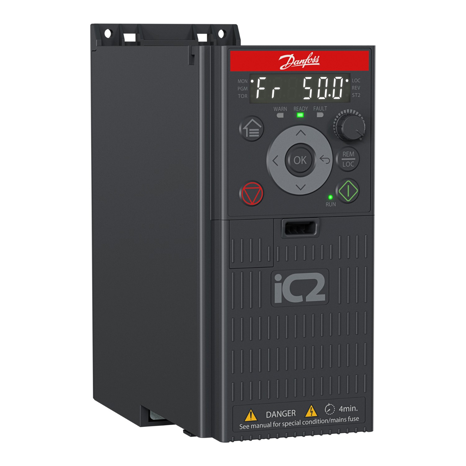 Danfoss frekvences pārveidotājs 3/3 fāzes 4kW 400V 9A C4 IP20 iC2-Micro, 132L6121 cover photo