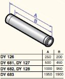 De Dietrich dūmvada pagarinājums D110/150 500mm, DY811 cover photo