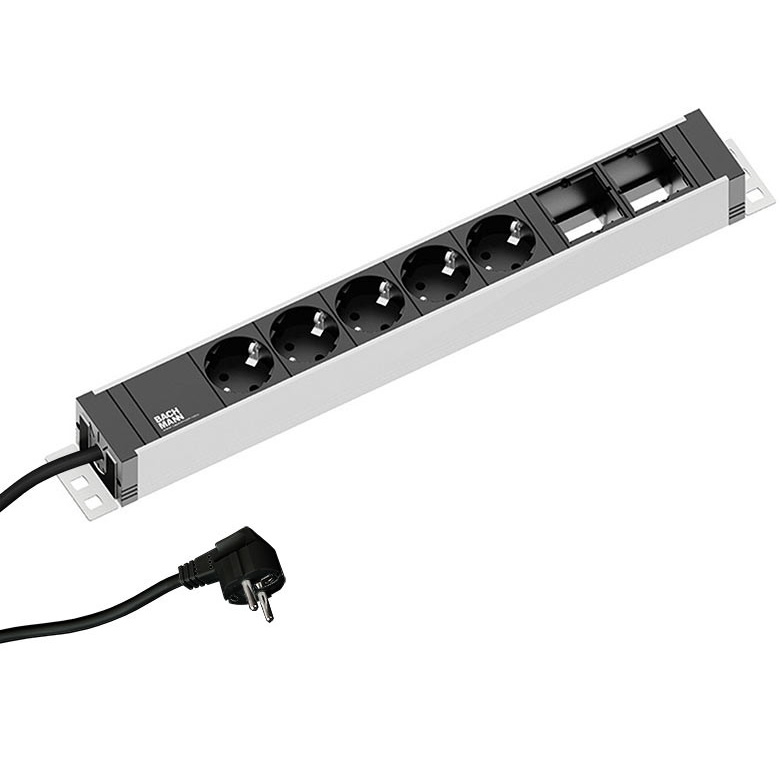 Bachmann rozešu bloks PDU 19" skapim 5-v bez sledža, 2-v brivas, 922.0181 cover photo