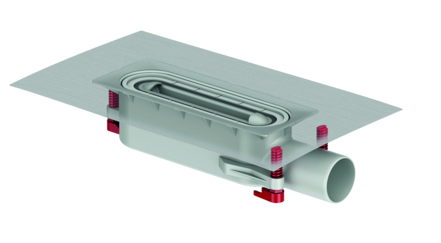 ACO dušas kanāla ShowerDrain S+, sifons DN50, H70-160mm, 9010.51.21 cover photo