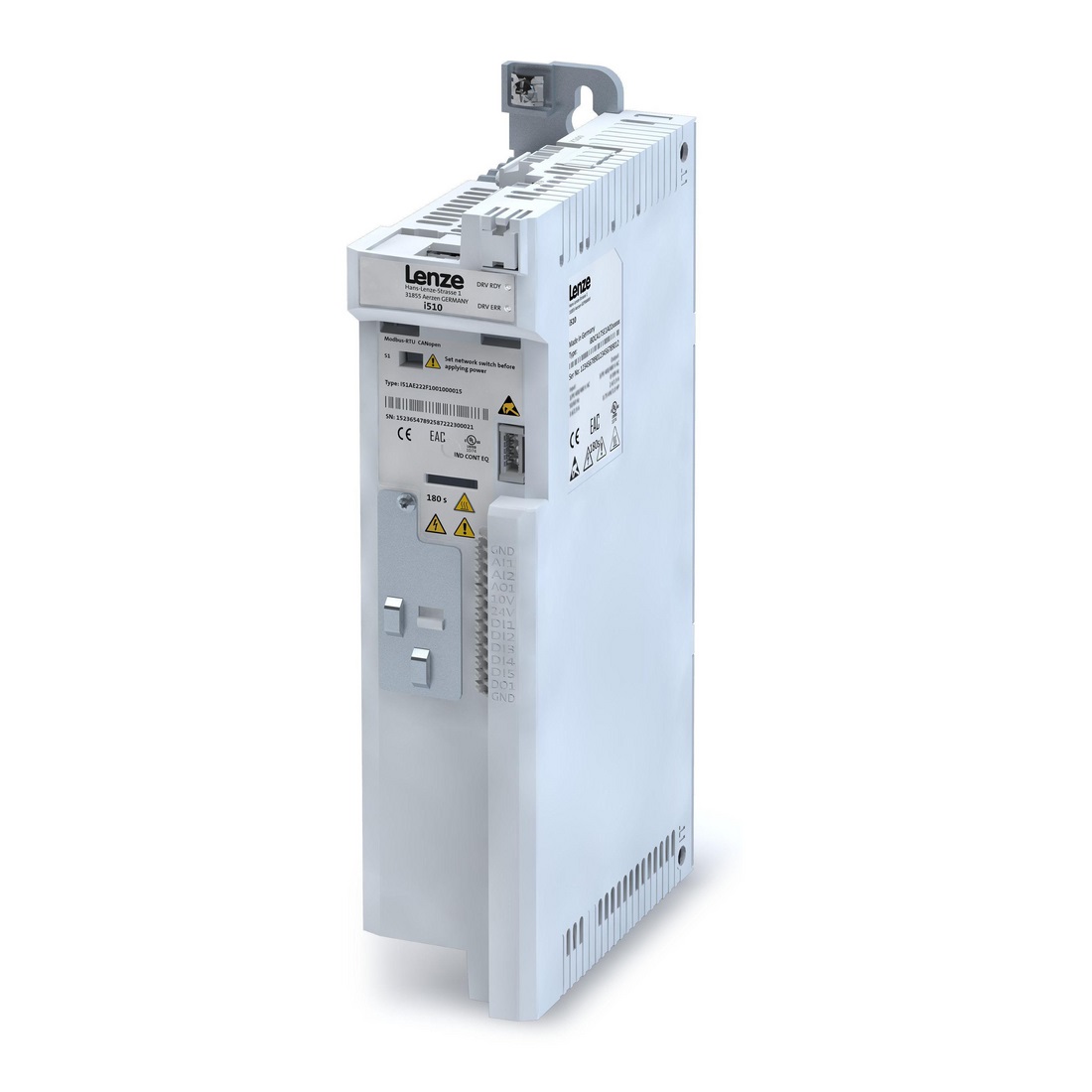 Lenze frekvences pārveidotājs 1/3f  1.1kW 6A 230V IP20 i510, 16128698 cover photo