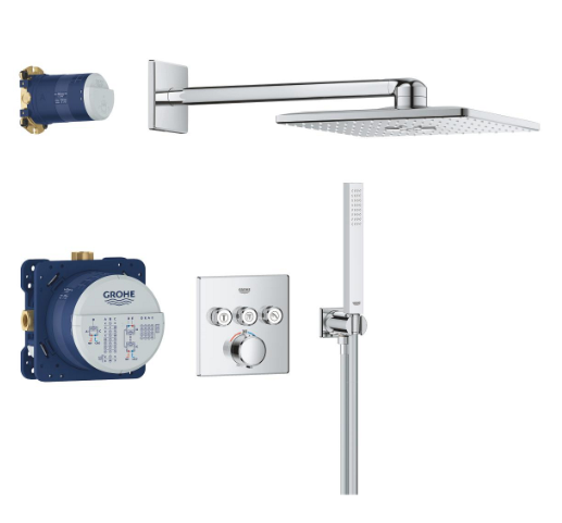 Grohe dušas termostata sistēma Precision SmartControl Vitalio SmartActive 310 Cube, 3 režīmi, hroms, 34875000 cover photo