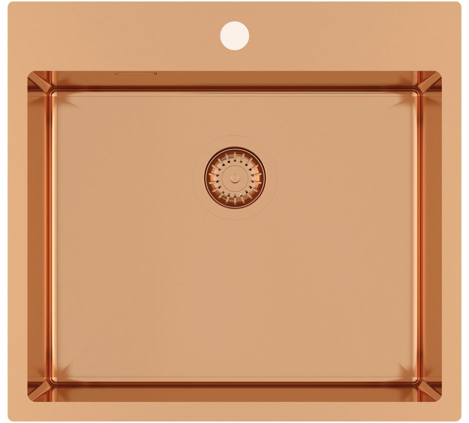 Aquasanita AIR100N-C virtuves izlietne 550X510mm Copper (PVD) cover photo