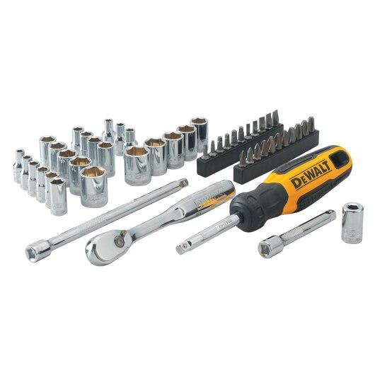 DeWALT metriskais/U.S. standarta 1/4” muciņu kompl. 50 gab., DWMT81610-0 cover photo